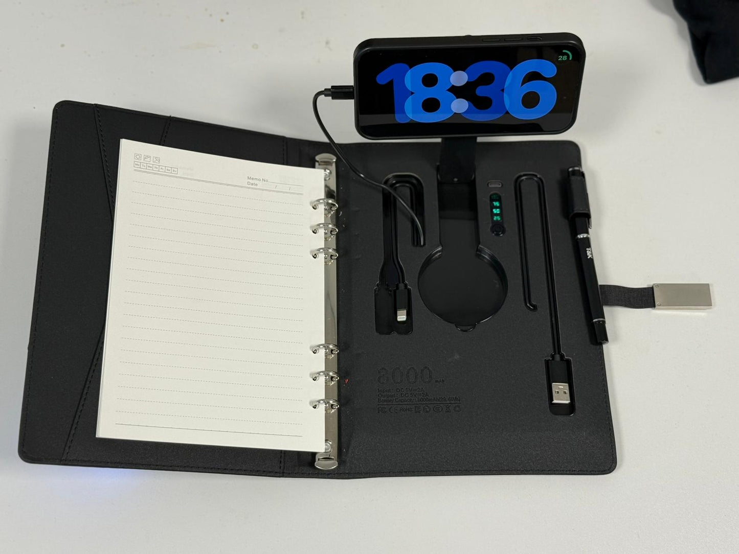 Smart Oplaad Notebook met Powerbank en Draadloze Oplader