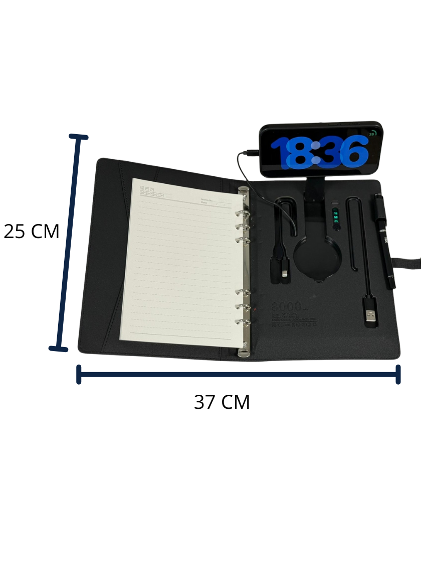Smart Oplaad Notebook met Powerbank en Draadloze Oplader